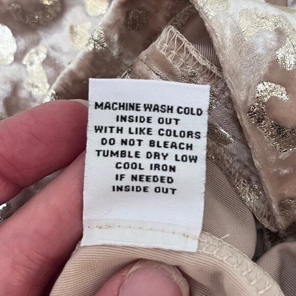 525 America Gold Velour Animal Print Sleeveless Top Size M - Picture 8 of 8